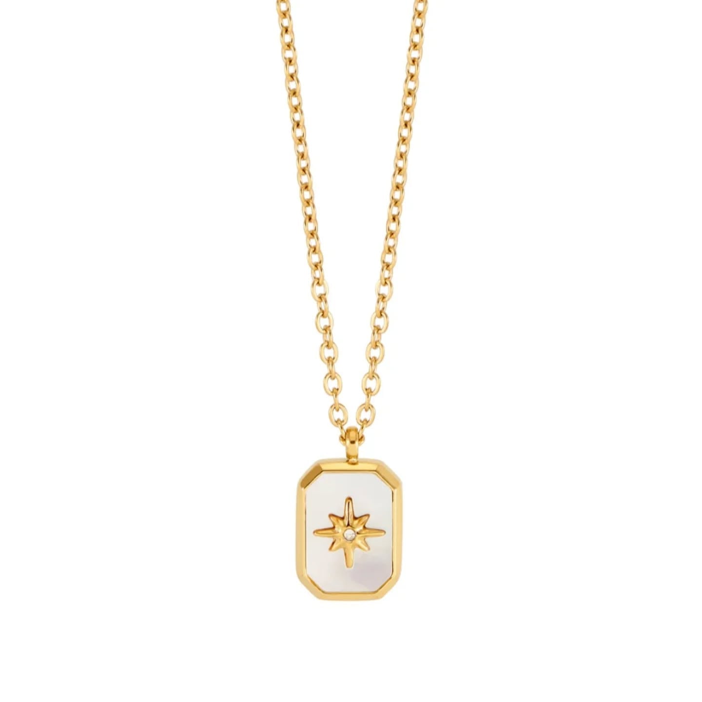 North Star Square Pendant Necklace.