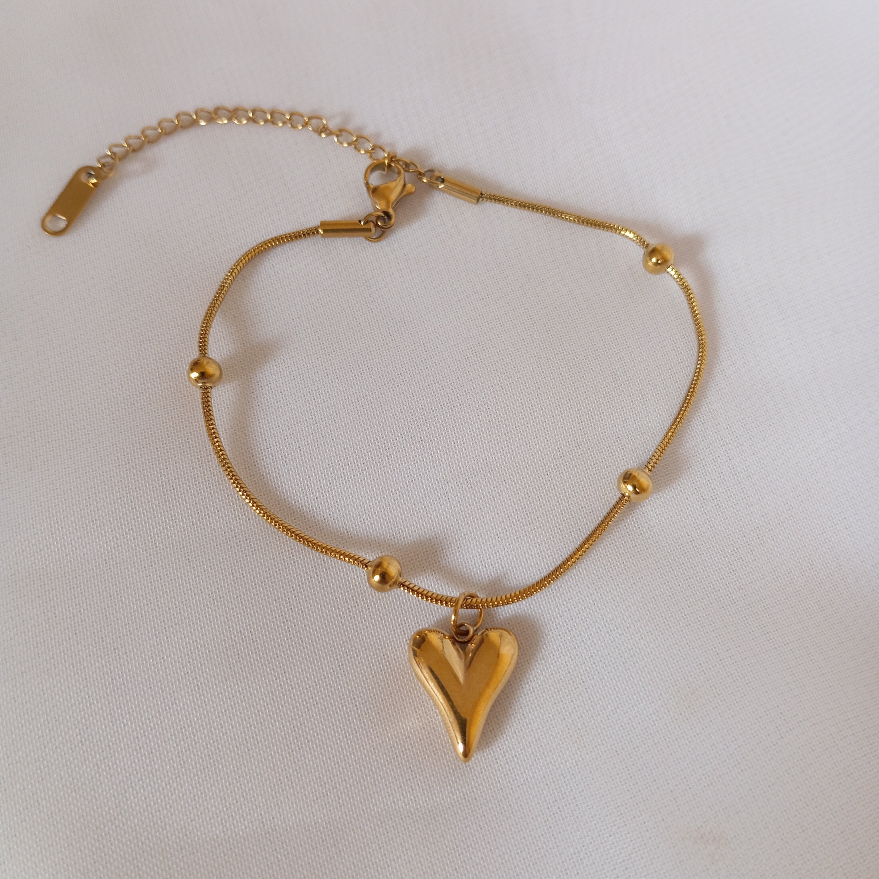 Gold plated Heart bracelet