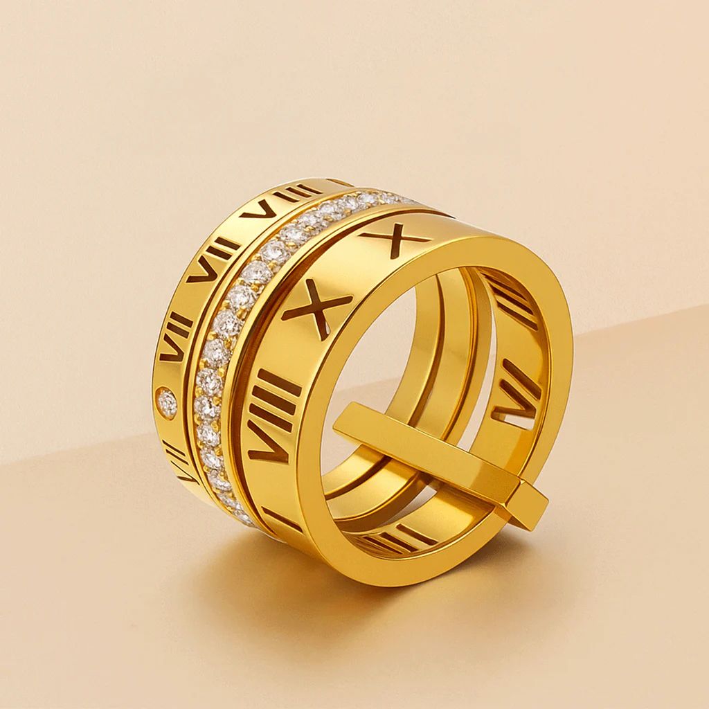 18k gold plated ring