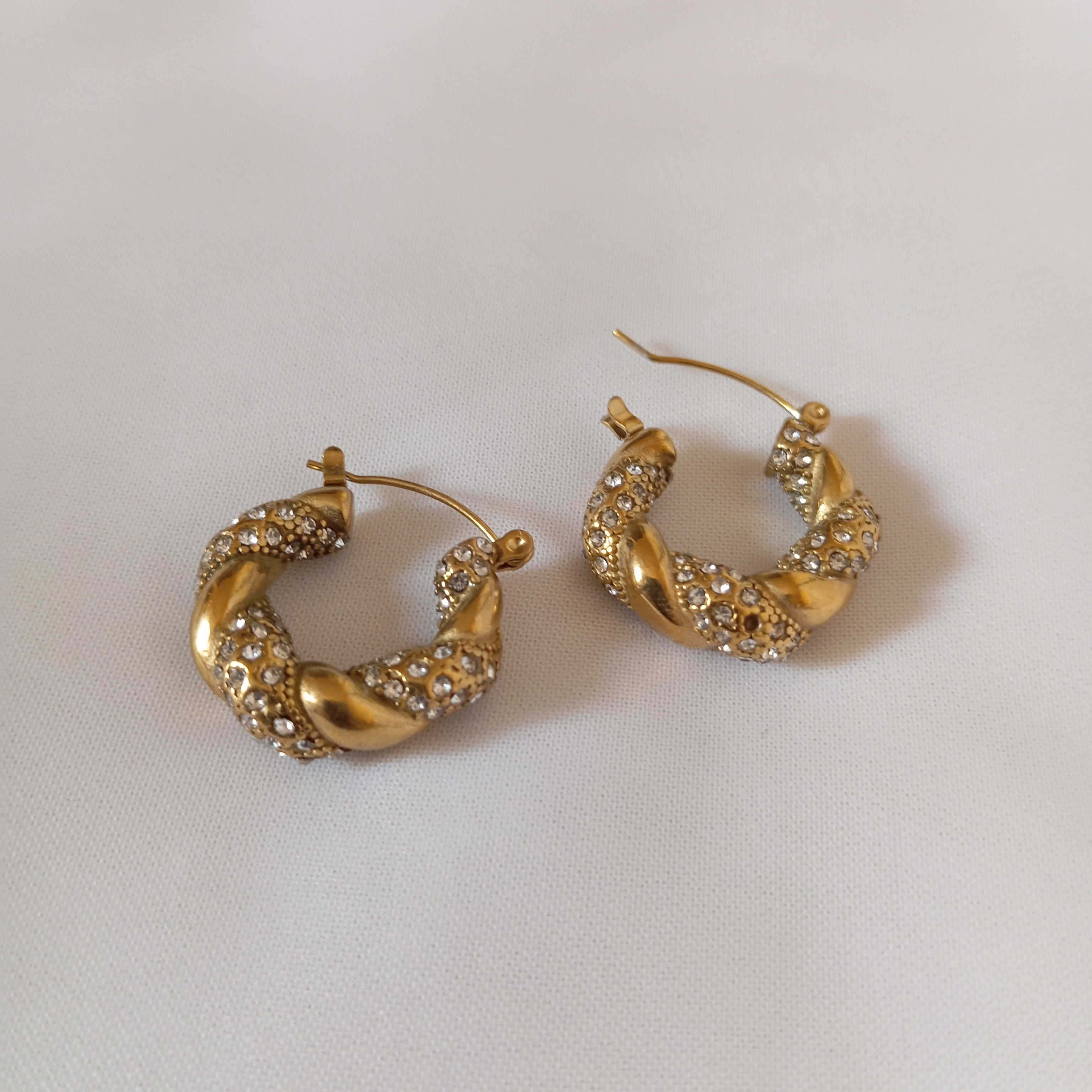 Gold Twisted hoops