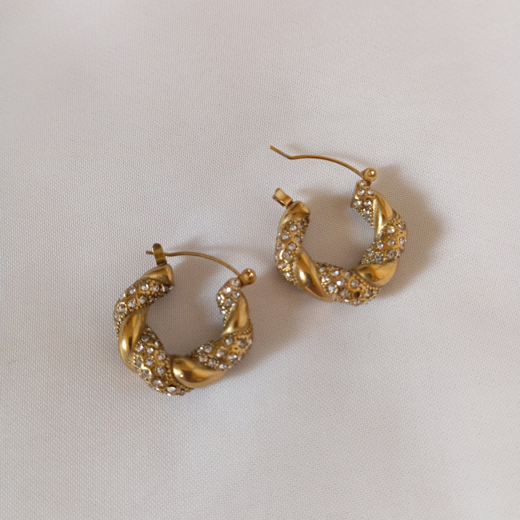 Gold Twisted hoops