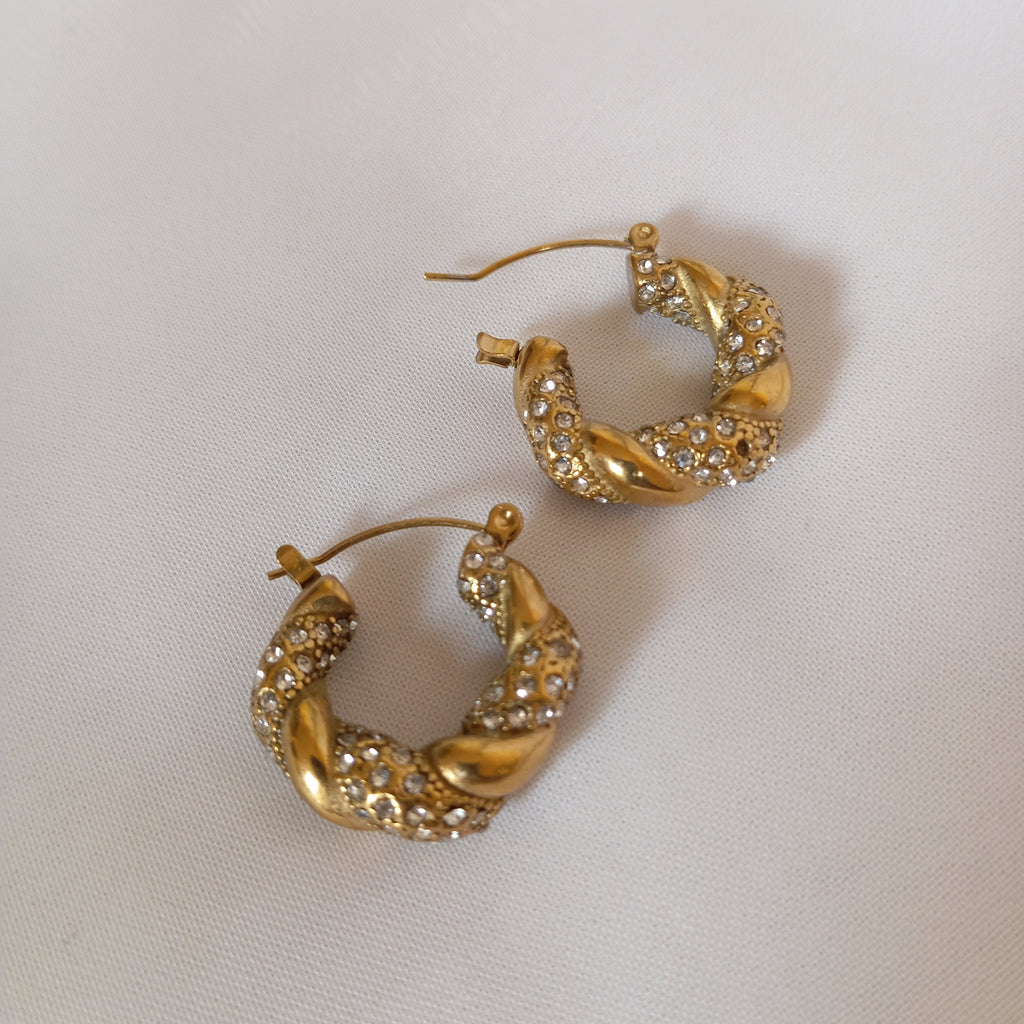 Gold Twisted hoops